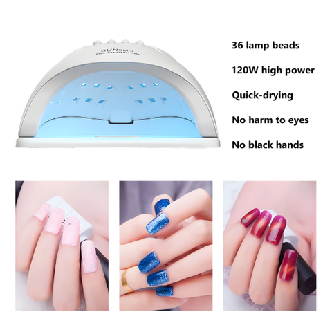 SUN 36pcs Leds 120W Nail Salon Curing Art Manicure Machine Salon Polish Gel Sun Dryer UV LED Nail Lamp for Nails