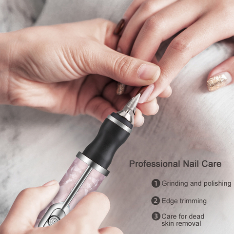 20000RPM Rechargeable Mini Portable Nail File Gel Polish Remover Cordless Nail Remover Tools Electric Nail Drill Machine