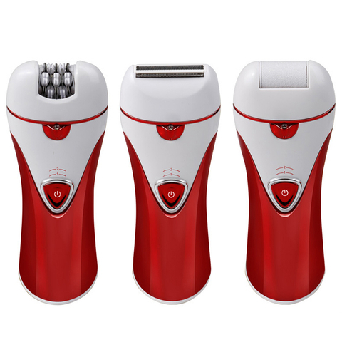 3 in 1 Home Use Waterproof Handheld Lady Shaver Women Hair Remover with Electric Callus Remover