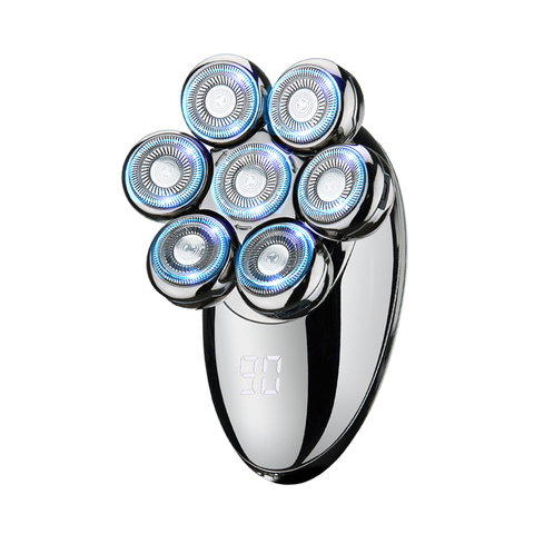 7D Floating Shaving Heads IPX7 Waterproof 5 in 1 Head Cordless Electric Razor USB Rechargeable Men Grooming Kit With LCD Display