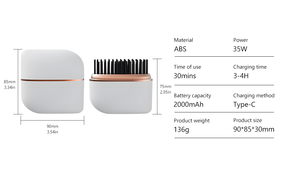 Heated straightening brush (7)