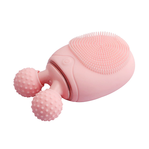 2 في 1 تعدد الأوعية تنظيف الجلد عميق تنظيف الموجات فوق الصوتية Sonic Sonic Massager Cleaner Cleanser Cleanser Faceal Pression مع تدليك الأسطوانة