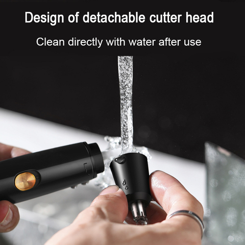 2 in 1 Unisex Fully Automatic Washable Electric Nose Hair Clipper Rechargeable Multi-kinetic Waterproof Shaver 