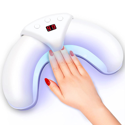 Mini Foldable And Retractable 36W UV Nail Lamp Purple Light Fast Drying Non Black Hand Electric Nail Dryer UV Led Gel Nail Lamp