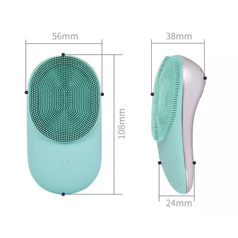 Silicone Sonic Face Scrubber Bruck - أداة تطهير بالموجات فوق الصوتية المقاومة للماء لإزالة الرؤوس السوداء وتدليك الوجه