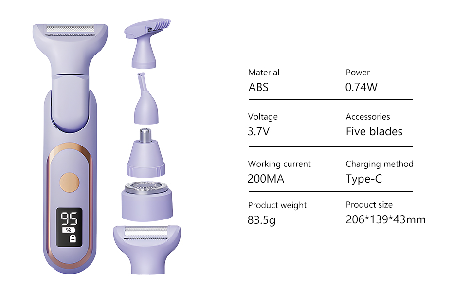 5 in 1 electric lady shaver (6)