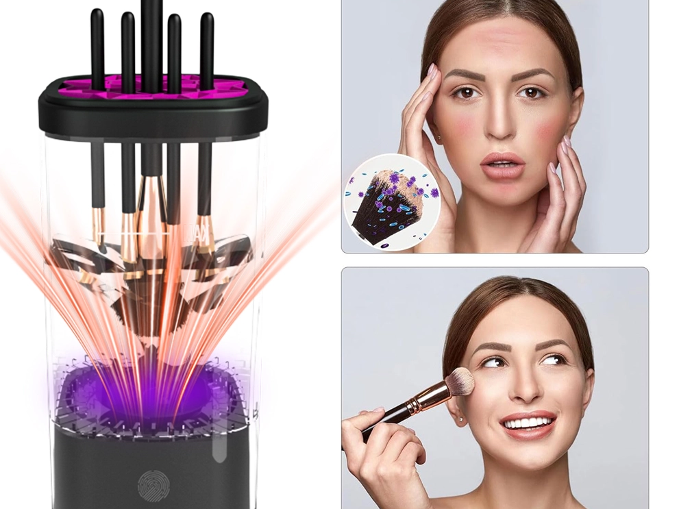 Showell All-in-One Makeup Brush Cleaner with Patented Design | Dry & Sanitize Brushes And Intimates On-the-Go