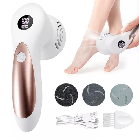 9 Heads LCD Display Electric Feet Callus Remover Waterproof Foot Grinder Foot File for Dead Skin Removal, Pedicure Tools