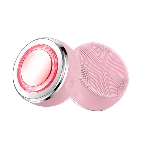 Spa Ultrasonic Face Scrubber Massager Sonic Vibrating Mini Electric Silicone Face Cleaning Brush Facial Cleansing Brush 