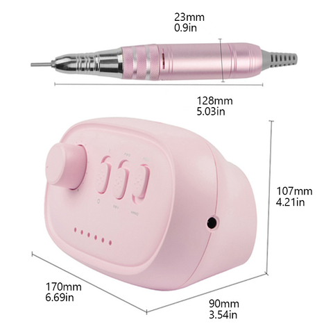 Portable Nail Drill Professional Rechargeable Electric Nail Drill Machine with Bits Kit for Manicure Salon Home