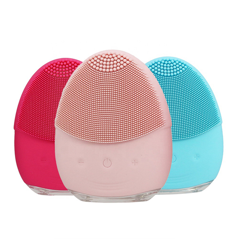 Portable Facial Cleanser Electric Skin Gentle Exfoliating Care Tool Silicone Facial Cleaning Brush