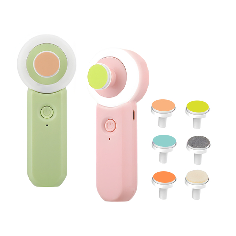 Kids Nail Trimmer Nail Clippers Toddler Nail Care Electric Nail Trimmer Filer Grinder Kit with LED Light & 6 Grinding Heads