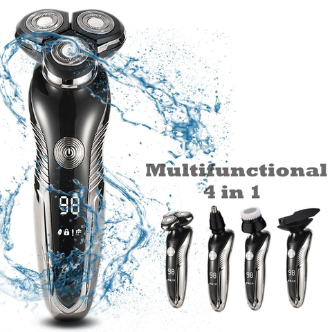 Multifunctional Shaver Base Holder Electric Foldable Charging Hair Razor Men Electric Shaver with LCD Display
