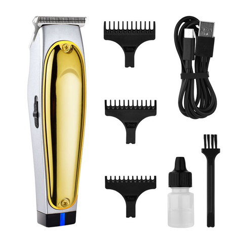  Rechargeable Professional Cordless Hair Trimmer LED Display Electric Push Scissors Electric Push Oil Hair Clipper 