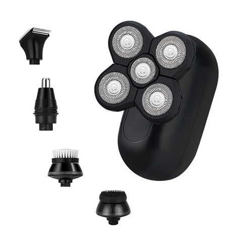 Waterproof 4D Mini Headshaver Hair Head Beard Electric Razor Floating Blade Rotary Rechargeable Bald Men Head Shaver