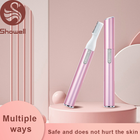 Electric Facial Hair Remover Eyebrow Razor Painless Nose Lips Hair Remover Women's Eyebrow Shaver for Face Chin Neck, Upper-Lip, Eyebrow