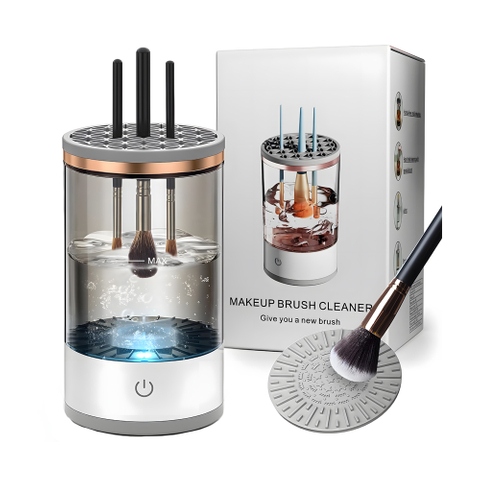 Cylinder Shape 3 in 1 Electric Makeup Brush Cleaner Portable Electric Makeup Brush Cleaner Suitable for All Brushes