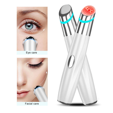 EMS Eye Massage Stick with Base Rechargeable Facial Massager for Dark Circles, Eye Puffiness Lifting And Firming Facial Massager