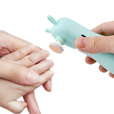 Low Noise Electric Baby Nail Trimmer Safe Rechargeable Baby Nail Sharpener With Light