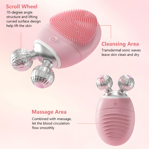 Facial exfoliating brush