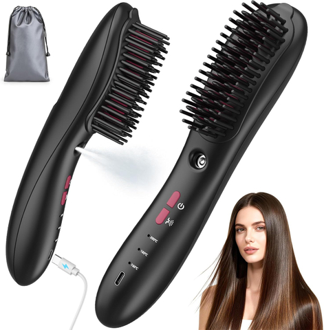 Ionic hair straightening comb