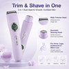 Waterproof Dual Head Electric Shaver Body Hair Trimmer for Women