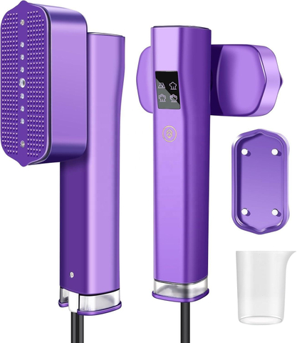 Portable clothes iron with retractable water tank