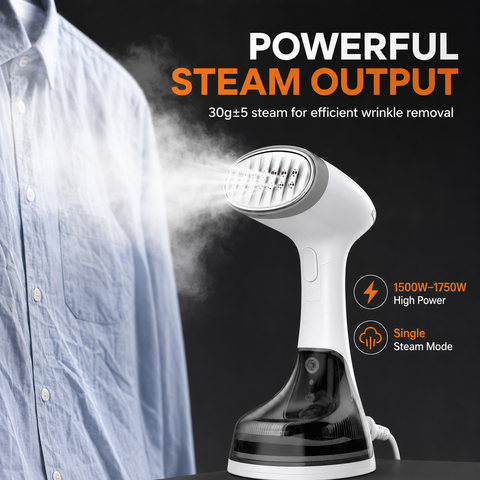 Foldable travel garment steamer dual voltage