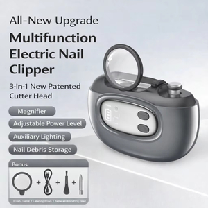 NwUpgraded 3-in-1 Smart Electric Nail Clipper with Magnifier & LED Screen