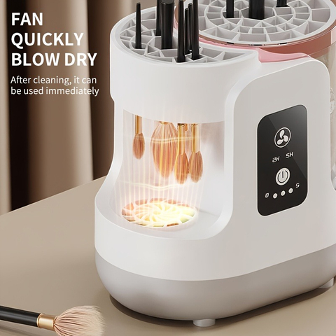 Blue light sterilization brush cleaner