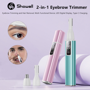 Dual-Head USB Rechargeable Brow and Nose Trimmer