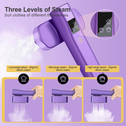 Portable clothes iron with retractable water tank