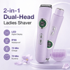 Waterproof Dual Head Electric Shaver Body Hair Trimmer for Women